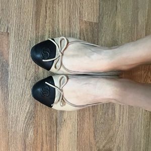 Chanel Balerina flats size 38 nude used